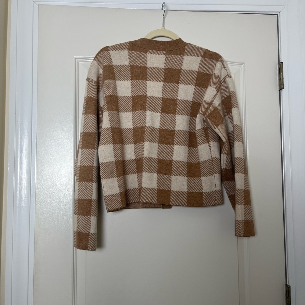 Reformation Fonte 100% Cashmere Cropped Cardigan in Gossamer‎ Size S - Picture 3 of 5